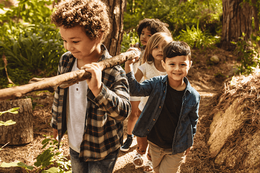 Kids playing outside