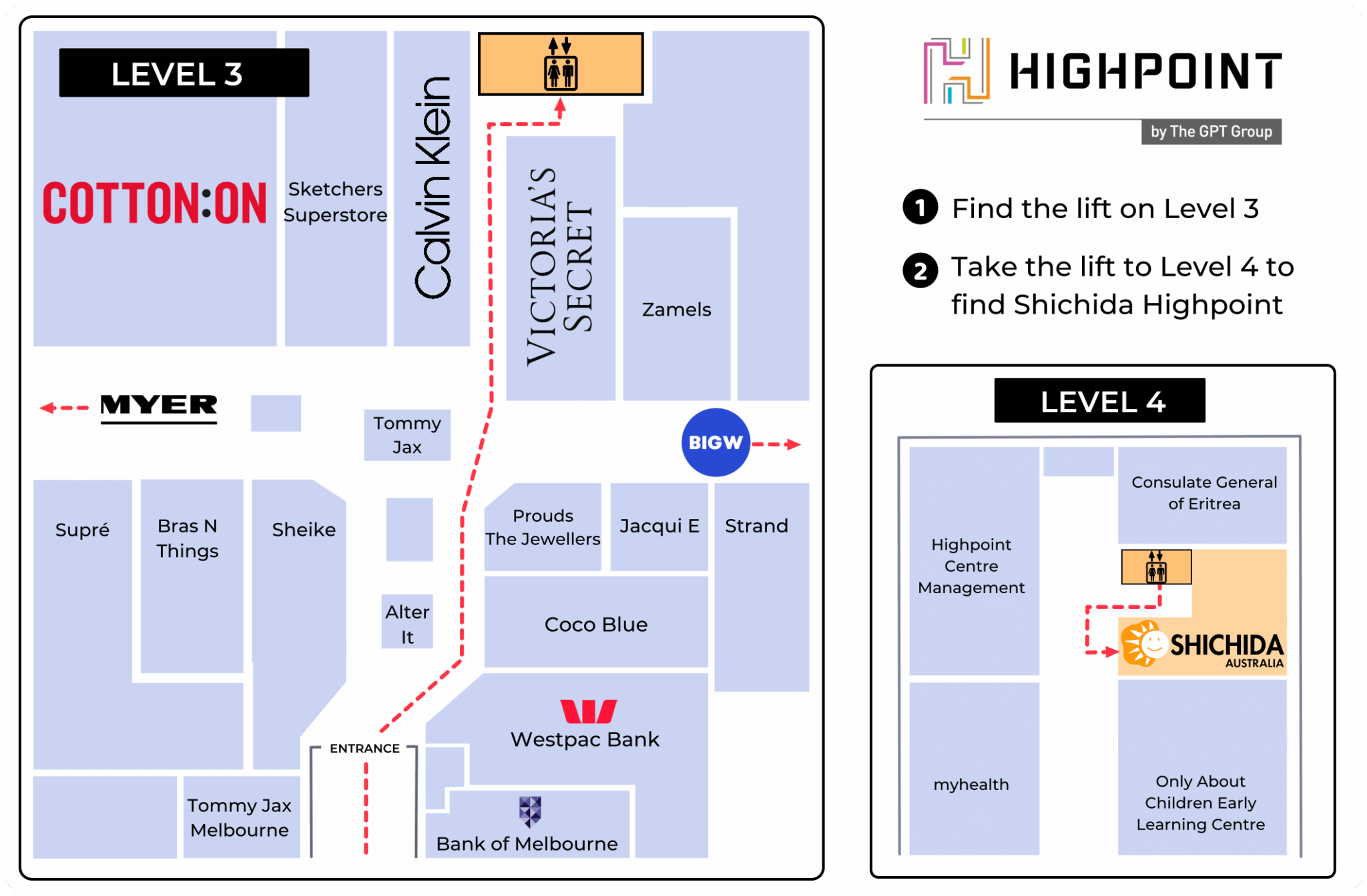 Shichida Early Learning Centre Highpoint Directions