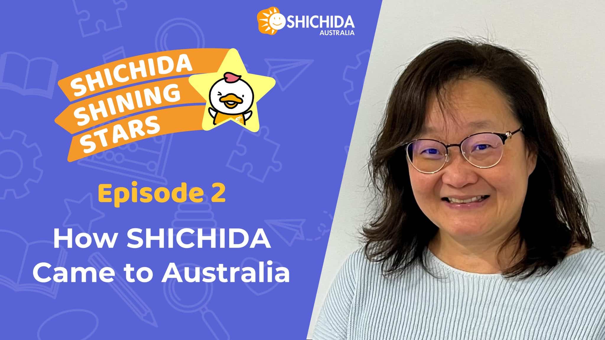 Shichida podcast Shining stars Episode 2 image, featuring a map showing Australia